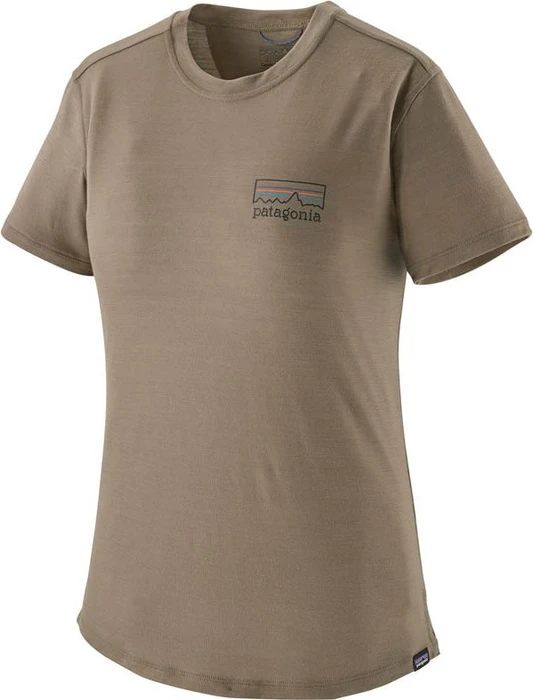 Patagonia Capilene Cool Merino Graphic Funktionsshirt kurzarm fitz roy strata: wing grey (Damen)