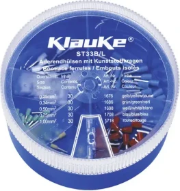 Klauke ST 33 B Streudose mit isol. Aderendhülsen 0,25-1 mm², DIN 46228 Teil 4 u. ähnliche, Farbcode 2