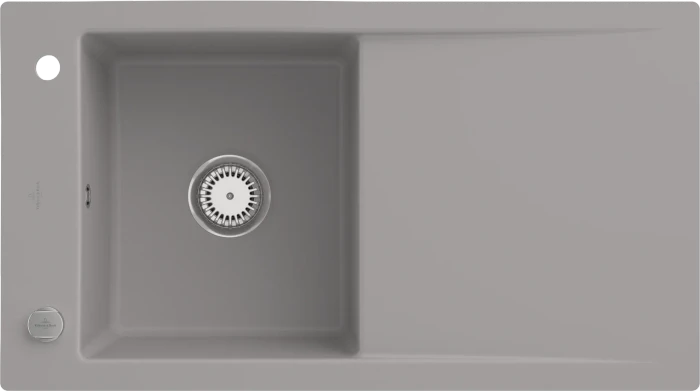 Villeroy & Boch Timeline 50 flat flächenbündig Becken reversibel mit Ablauffernbedienung fossil