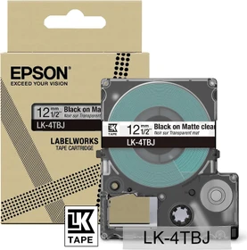 Epson LK-4TBJ Beschriftungsband, 12mm, schwarz/transparent matt