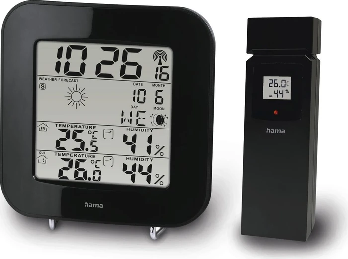 Hama EWS-200 Funkwetterstation schwarz, digital