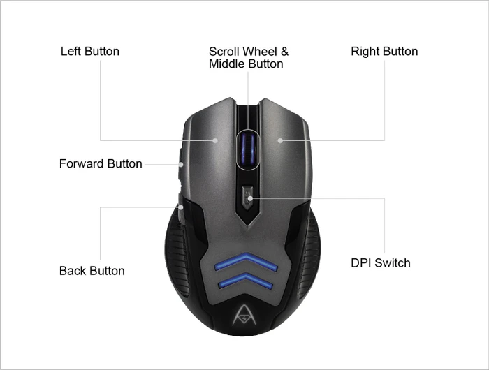 Adesso iMouse X1 Multi-Color 6 Button Gaming Mouse grau, USB