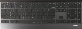 Rapoo E9500M Multi-mode Wireless Keyboard, schwarz, USB/Bluetooth, DE (18748)