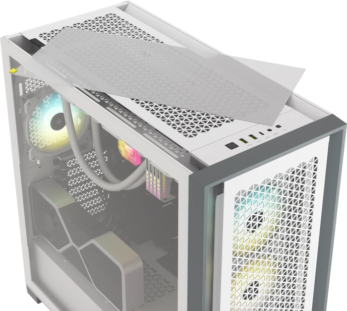 Corsair 5000D Airflow, weiß, Glasfenster