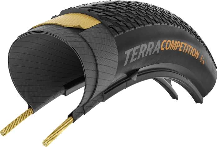 Continental Terra Competition 700x35C Trail Casing Grip Compound Reifen schwarz