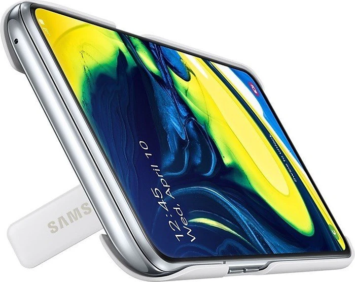 Samsung Standing Cover für Galaxy A80 weiß