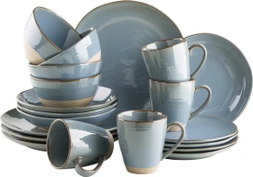 Mäser Nottingham Vintage Frühstücksservice blau/beige, 20-tlg.
