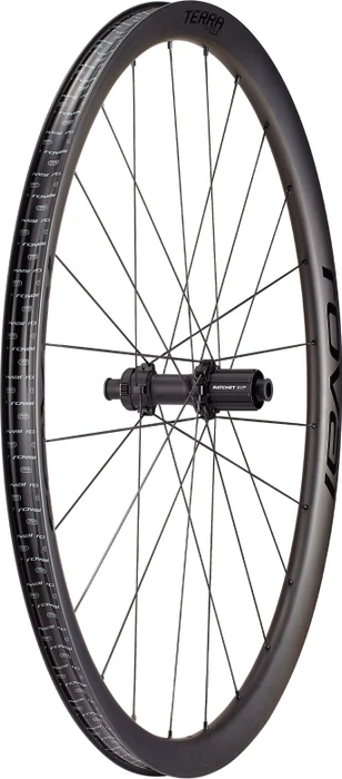 Specialized Roval Terra CLX II Gravel 21H 32mm/25mm 28" 12x142 TA Centerlock Disc Hinterlaufrad satin carbon/gloss black