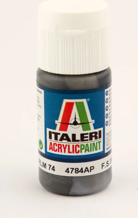 Italeri Acrylic Paint grey green rlm 74 german luftwaffe WWII, 20ml