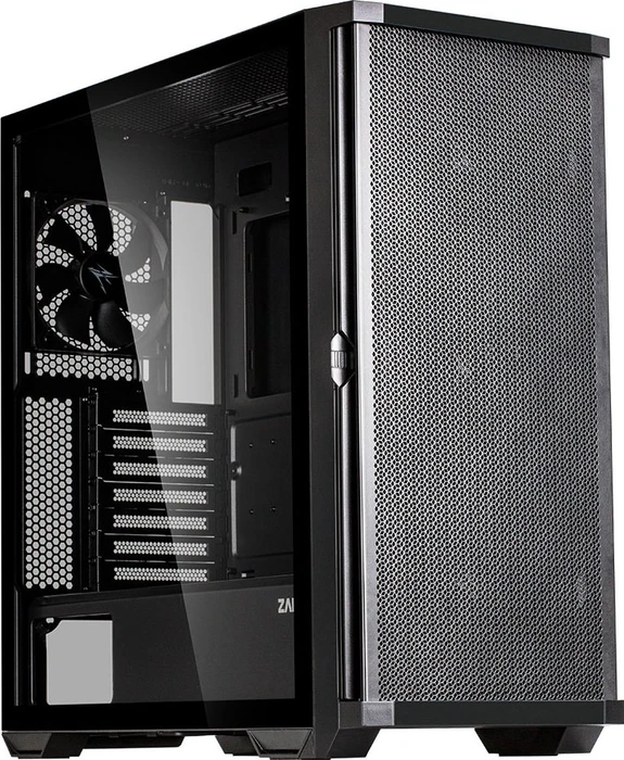 Zalman Z10, schwarz, Glasfenster