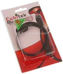 Cubitek Black Cobra Series 4-Pin ATX12V Verlängerung 30cm, schwarz