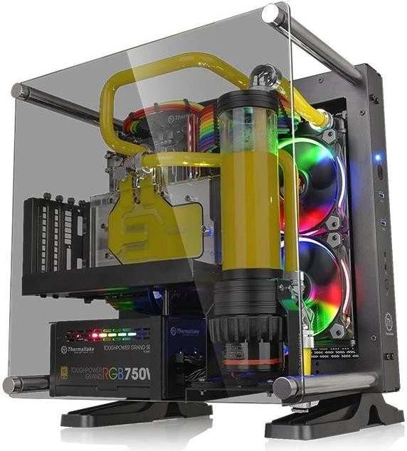 Thermaltake Core P1, schwarz, Glasfenster, Mini-ITX