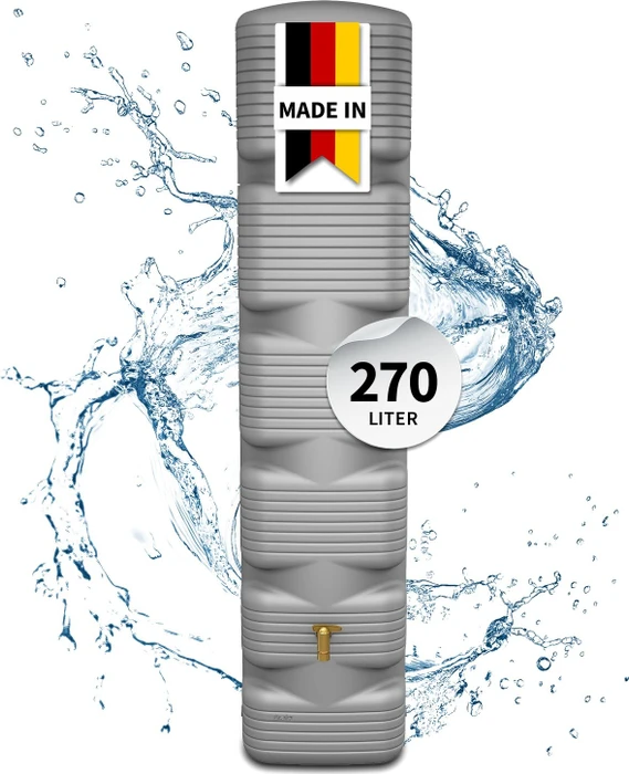 4rain Quadro Regenwassertank 270l betongrau