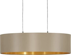 Eglo Maserlo Pendelleuchte/Schirmleuchte 78x22cm taupe/gold