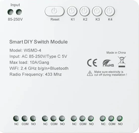 Avatto WSMD-4 250V Smart Relay Switch 4-fach, Schaltaktor