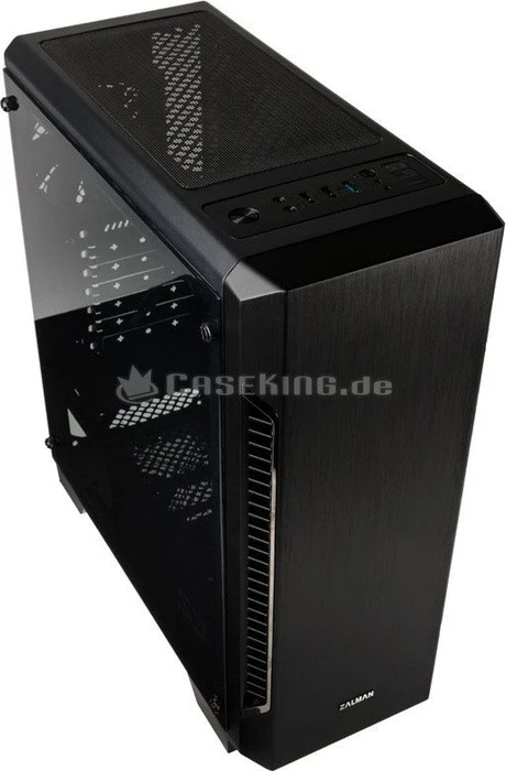 Zalman S3, schwarz, Acrylfenster
