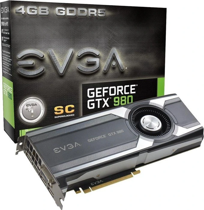EVGA GeForce GTX 980 SuperClocked, 4GB GDDR5, DVI, HDMI, 3x DP