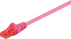 goobay Patchkabel, Cat6, U/UTP, RJ-45/RJ-45, 1.5m, rosa