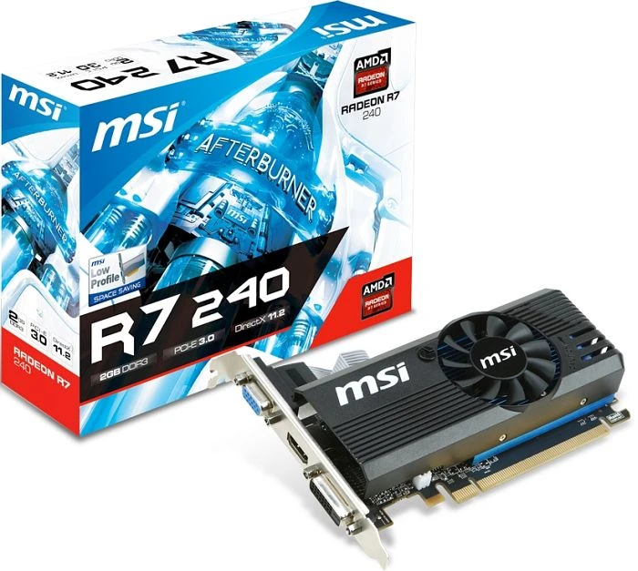 MSI Radeon R7 240, R7 240 2GD3 LPV1, 2GB DDR3, VGA, DVI, HDMI