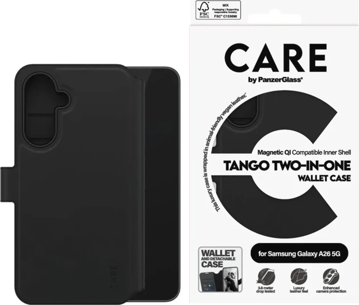 PanzerGlass Care Feature Case Tango Two-in-One Wallet für Samsung Galaxy A26 5G schwarz