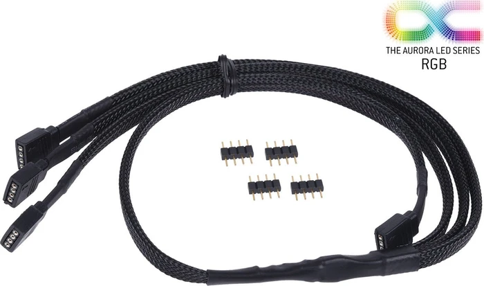 Alphacool 4-Pin RGB Splitter Kabel, schwarz