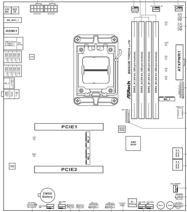 ASRock B650E Taichi Lite (AMD AM5)