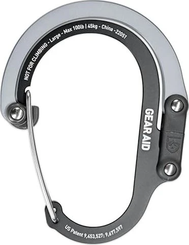 GearAid Heroclip Large Materialkarabiner schwarz/blau
