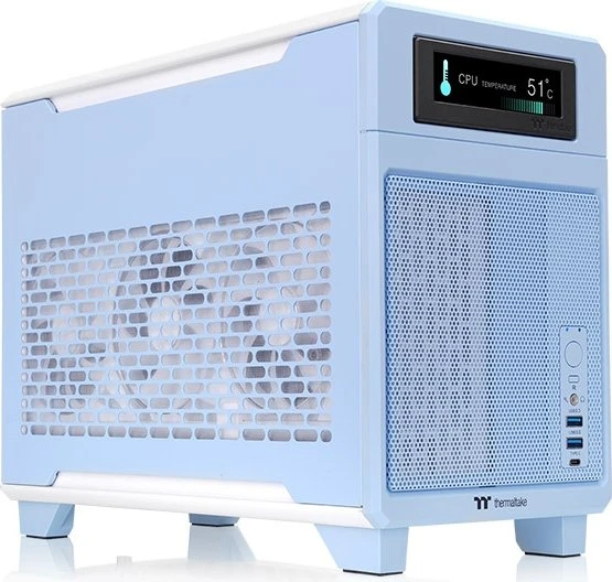 Thermaltake TR100 Hydrangea Blue, blau/weiß, Mini-ITX