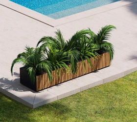Herstera XIC Pflanzkasten 150x40cm schwarz/holz