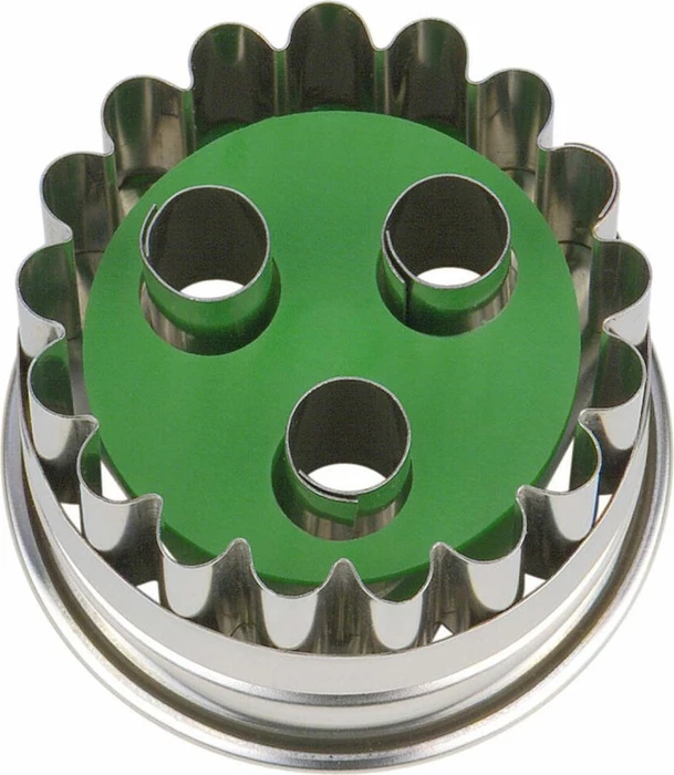 Städter Linzer-Ausstecher mit Auswerfer Linzer 3-Loch 4.8cm