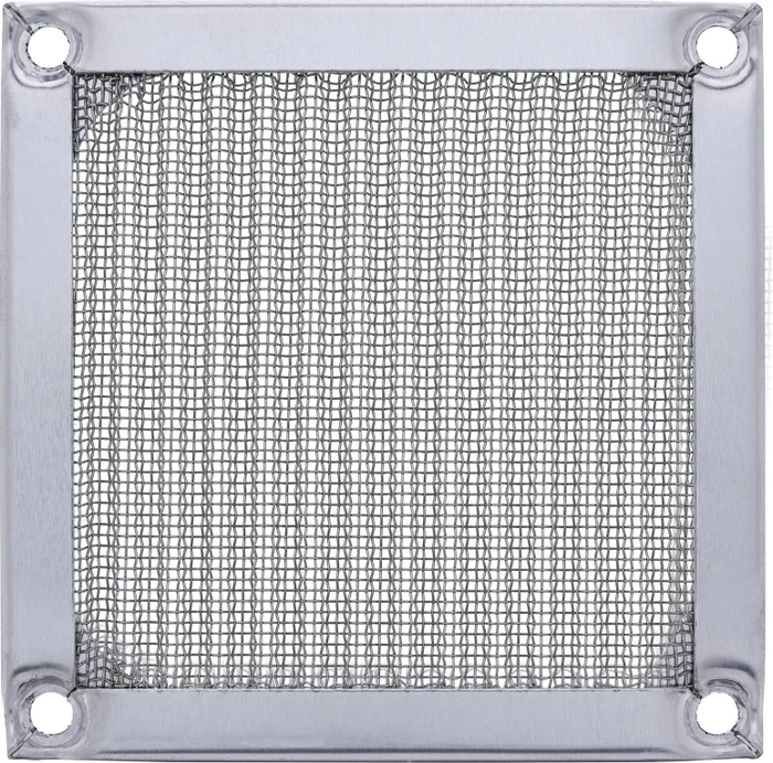 InLine Alu Lüftergitter mit Aluminium Filter für Lüfter 80x80mm