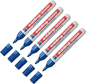 edding 3000 Permanentmarker blau, 5er-Pack