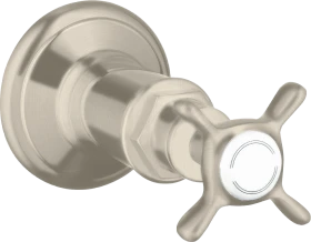 Hansgrohe AXOR Montreux Absperrventil Unterputz mit Kreuzgriff brushed nickel