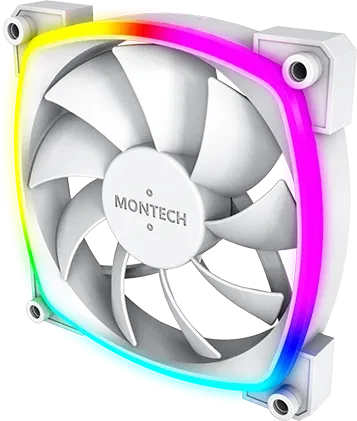 Montech AX120 PWM ARGB weiß, Lüftersteuerung, 120mm, 3er-Pack