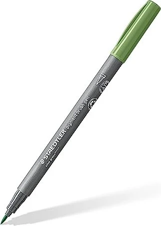 Staedtler pigment brush pen 371 olivgrün