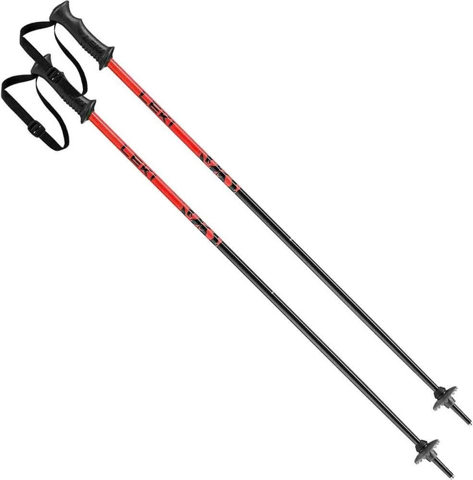 Leki Rider Alpin Skistock black/bright red (Junior)