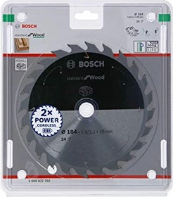 Bosch Professional Standard for Wood Kreissägeblatt 24Z, 184x1.1x20mm, 1 Stück