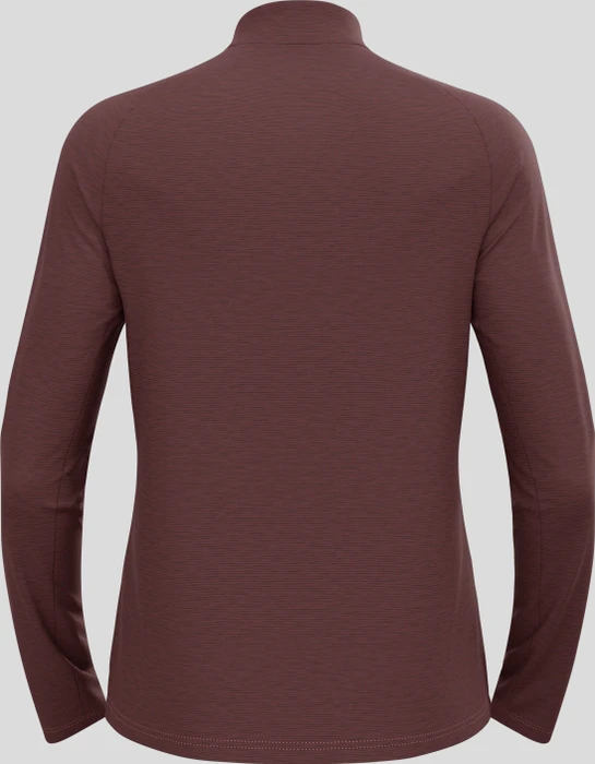 Odlo Essentials Ceramiwarm Midlayer Half Zip Laufshirt langarm fudge melange (Herren)