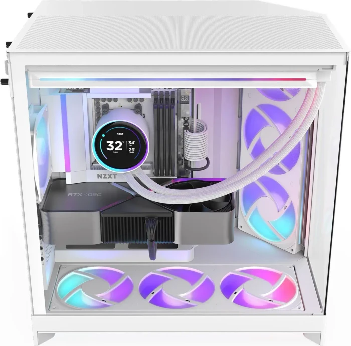 NZXT H9 Flow RGB [2025] White, weiß, Glasfenster