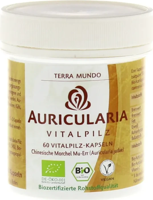 Terra Mundo Auricularia BIO Vitalpilz Kapseln, 60 Stück