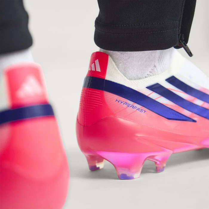 adidas F50 Hyperfast Elite Laceless FG cloud white/solar purple/solar turbo