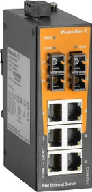 Weidmüller EL-Series Industrial Railmount Switch, 6x RJ-45, 1x SC-Duplex (IE-SW-EL08-6TX-2SCS / 2682180000)