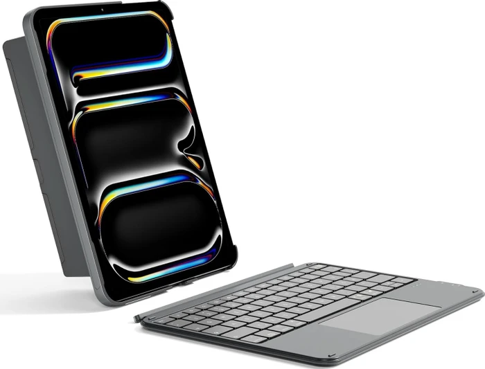 Inateck ACE Touch Ultraleicht Tastatur für iPad Pro 11" (M4), grau, DE