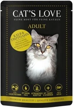 Cat's Love Mix Kalb und Truthahn mit Katzenminze, 1.02kg (12x 85g)