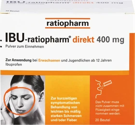 IBU-ratiopharm direkt 400mg Pulver Portionsbeutel, 20 Stück
