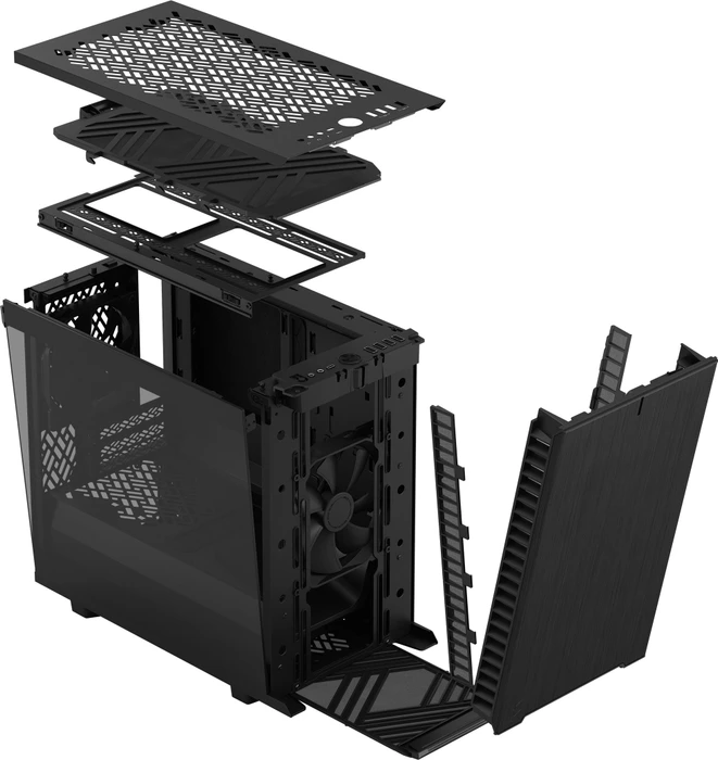 Fractal Design Define 7 Nano Black TG Light Tint, Glasfenster, Mini-ITX, schallgedämmt