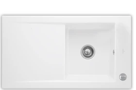 Villeroy & Boch Timeline 50 Einbau Becken reversibel mit Ablauffernbedienung stone white
