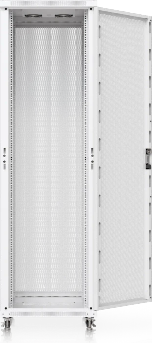 Ubiquiti 42U Rack Cabinet, 19" Rackschrank 42HE, mit Rollen, Gitternetztür, weiß, 800mm tief