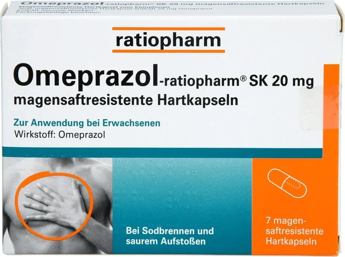 Omeprazol-ratiopharm SK 20mg magensaftresistente Hartkapseln, 7 Stück