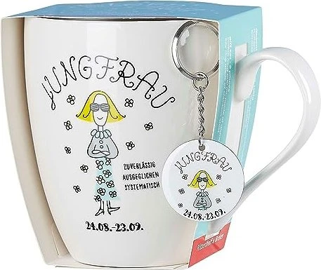 Ritzenhoff & Breker Astro Kaffeebecher Jungfrau mit Schlüsselanhänger 650ml